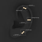 Rosec Jewels-Diamonds Bow Cartilage Piercing Earring