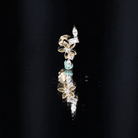 Real Diamond Flower Crawler Earring for Helix Piercing Natural - ( HI-SI ) - Rosec Jewels