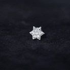 Certified Diamond Star Earring for Helix Piercing Natural - ( HI-SI ) - Rosec Jewels