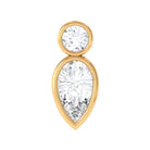 Minimal Pear Diamond Tragus Earring in Bezel Setting Natural - ( HI-SI ) - Rosec Jewels