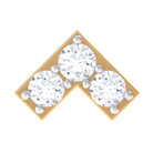 Certified Diamond Chevron V Earring for Tragus Piercing Natural - ( HI-SI ) - Rosec Jewels