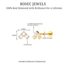 Certified Diamond Chevron V Earring for Tragus Piercing Natural - ( HI-SI ) - Rosec Jewels