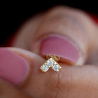 Certified Diamond Chevron V Earring for Tragus Piercing Natural - ( HI-SI ) - Rosec Jewels