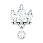 Three Marquise Shape Diamond Helix Drop Earring Natural - ( HI-SI ) - Rosec Jewels