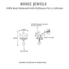 Three Marquise Shape Diamond Helix Drop Earring Natural - ( HI-SI ) - Rosec Jewels