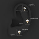 Three Marquise Shape Diamond Helix Drop Earring Natural - ( HI-SI ) - Rosec Jewels
