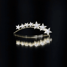 Certified Diamond Star Ear Cuff Earring for Helix Piercing Natural - ( HI-SI ) - Rosec Jewels