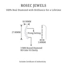 Certified Diamond Star Ear Cuff Earring for Helix Piercing Natural - ( HI-SI ) - Rosec Jewels