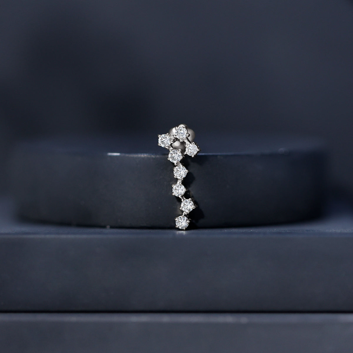 Certified Diamond Scorpio Zodiac Earring for Helix Piercing Natural - ( HI-SI ) - Rosec Jewels