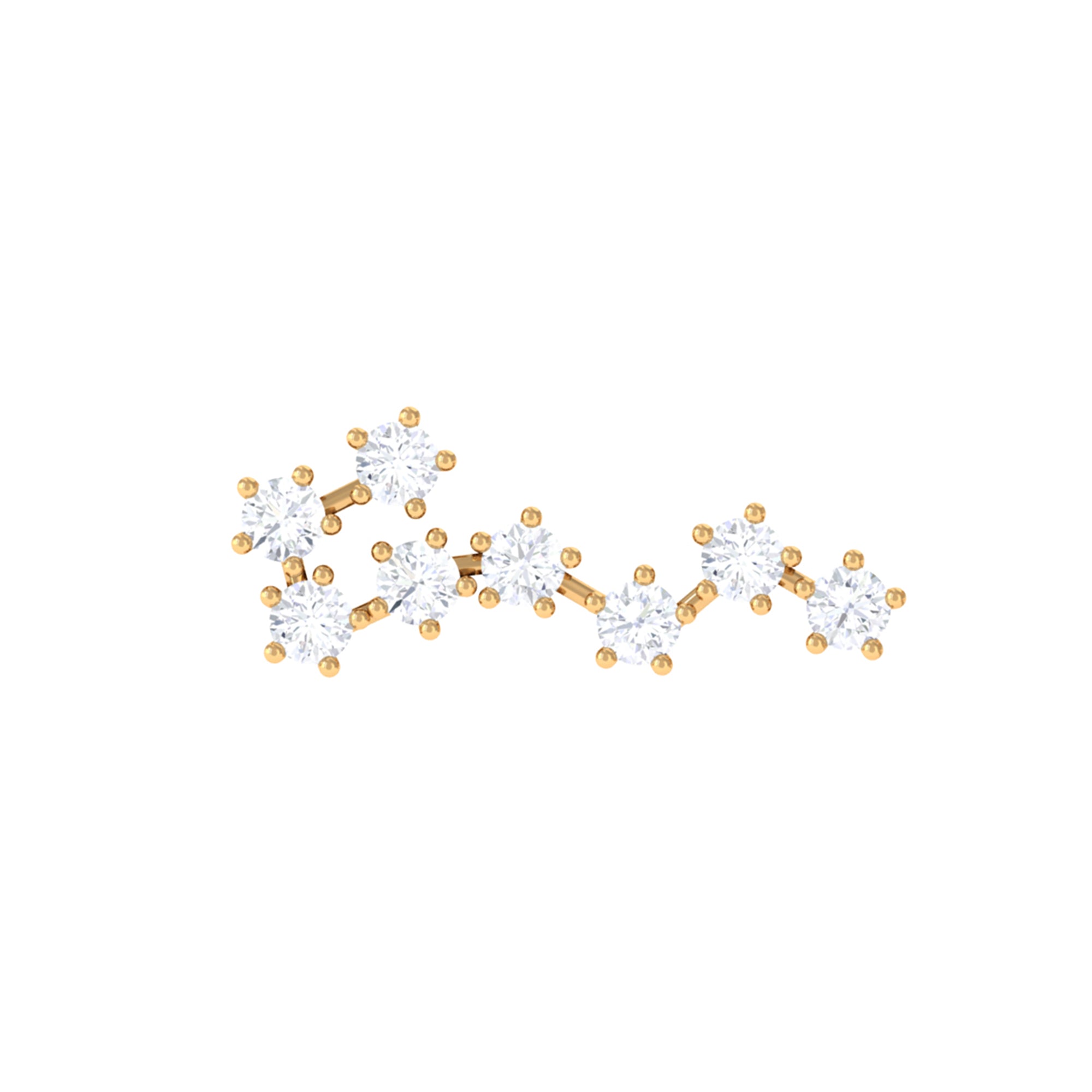 Certified Diamond Scorpio Zodiac Earring for Helix Piercing Natural - ( HI-SI ) - Rosec Jewels