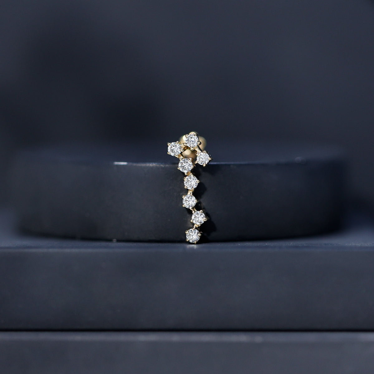 Certified Diamond Scorpio Zodiac Earring for Helix Piercing Natural - ( HI-SI ) - Rosec Jewels