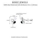 Rosec Jewels-Diamond Helix Earring with Black Enamel