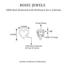 Diamond Heart Shape Cartilage Earring Natural - ( HI-SI ) - Rosec Jewels