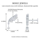 Unique Moissanite Wing Earring for Cartilage Piercing D-VS1 - Rosec Jewels