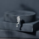 Unique Moissanite Wing Earring for Cartilage Piercing D-VS1 - Rosec Jewels