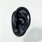 Unique Moissanite Wing Earring for Cartilage Piercing D-VS1 - Rosec Jewels