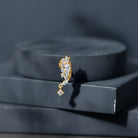 Unique Moissanite Wing Earring for Cartilage Piercing D-VS1 - Rosec Jewels