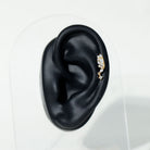 Unique Moissanite Wing Earring for Cartilage Piercing D-VS1 - Rosec Jewels