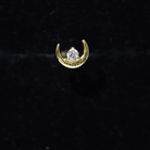 Genuine Diamond Crescent Moon Helix Earring Natural - ( HI-SI ) - Rosec Jewels