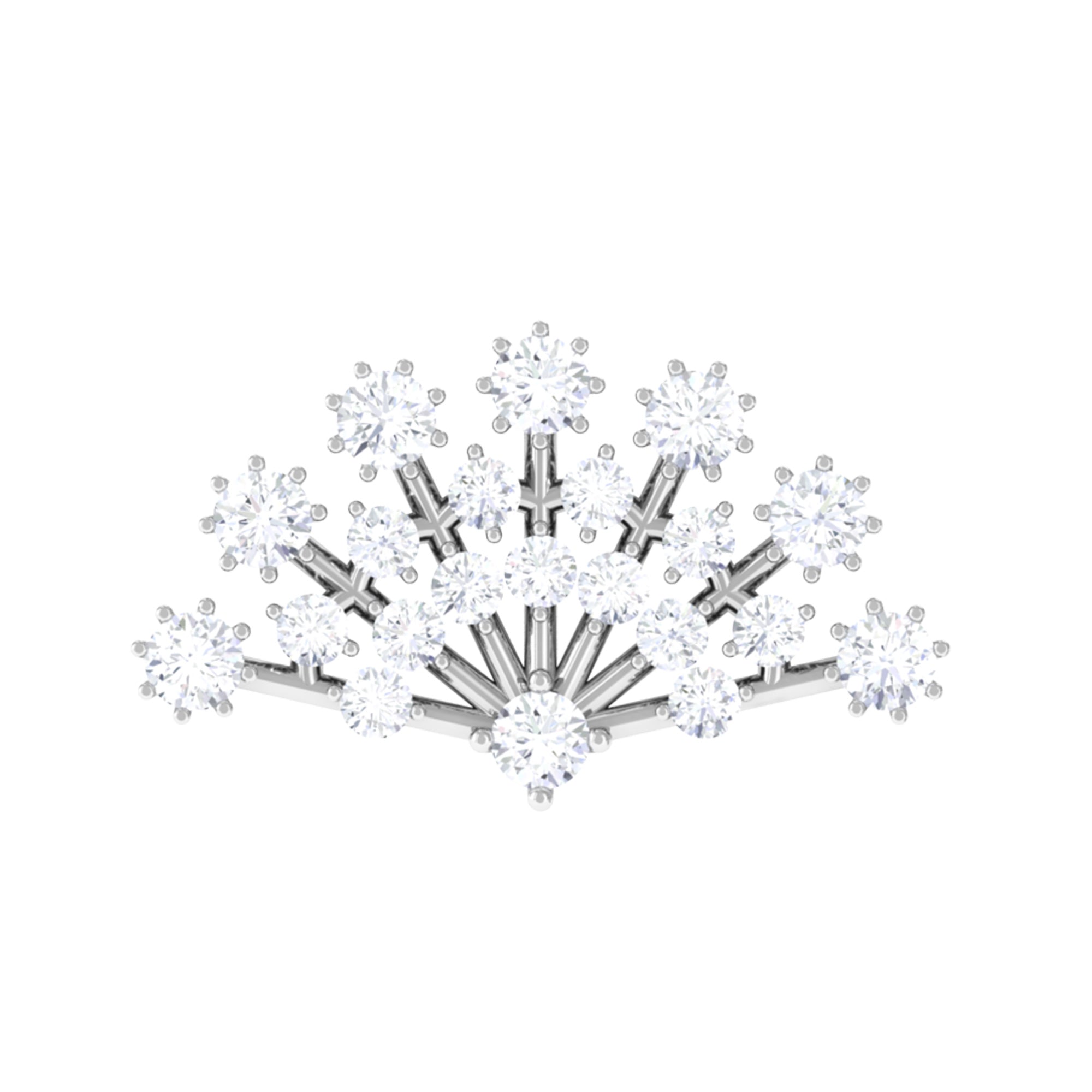 Rosec Jewels-Moissanite Chinese Fan Shaped Cartilage Earring