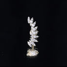 Certified Moissanite Feather Climber Cartilage Earring D-VS1 - Rosec Jewels