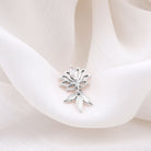 Marquise Moissanite Lotus Drop Earring for Cartilage Piercing Moissanite - ( D-VS1 ) - Color and Clarity - Rosec Jewels