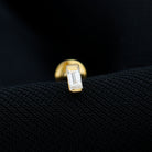 Baguette Moissanite Tragus Earring in Bar Setting Moissanite - ( D-VS1 ) - Color and Clarity - Rosec Jewels