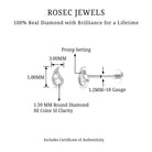 Rosec Jewels-Natural Diamond Gold Petal Cartilage Earring