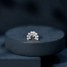 Princess Cut Moissanite Solitaire Conch Earring D-VS1 - Rosec Jewels