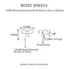 Rosec Jewels-Natural Diamond Bow Earring for Cartilage Piercing