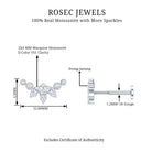 Marquise Moissanite Curved Crawler Earring for Helix Piercing D-VS1 - Rosec Jewels
