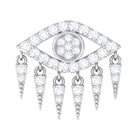 Unique Moissanite Evil Eye Earring for Cartilage Piercing D-VS1 - Rosec Jewels