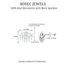 Unique Moissanite Evil Eye Earring for Cartilage Piercing D-VS1 - Rosec Jewels