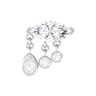 Marquise Diamond Drop Earring for Helix Piercing Natural - ( HI-SI ) - Rosec Jewels