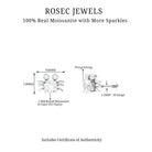 Certified Moissanite Crab Cartilage Earring D-VS1 - Rosec Jewels
