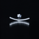 Certified Moissanite Curved Climber Earring for Her D-VS1 - Rosec Jewels