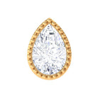 Solitaire Diamond Teardrop Stud Earring for Helix Piercing Natural - ( HI-SI ) - Rosec Jewels