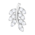 Natural Diamond Olive Leaf Earring for Cartilage Piercing Natural - ( HI-SI ) - Rosec Jewels