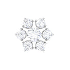 Rosec Jewels-Round Cut Moissanite Cluster Floral Cartilage Earring