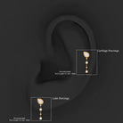 Natural Diamond Chain Dangle Earring for Cartilage Piercing Natural - ( HI-SI ) - Rosec Jewels