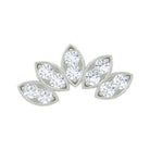 Natural Round Diamond Flower Earring for Helix Piercing Natural - ( HI-SI ) - Rosec Jewels
