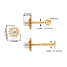 Rosec Jewels-Natural Freshwater Pearl Sun Conch Earring