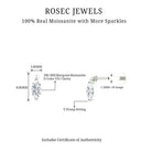 Marquise Moissanite Solitaire Earring for Tragus Piercing Moissanite - ( D-VS1 ) - Color and Clarity - Rosec Jewels