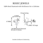 Rosec Jewels-Round Cut Natural Diamond Gold Star Cartilage Earring