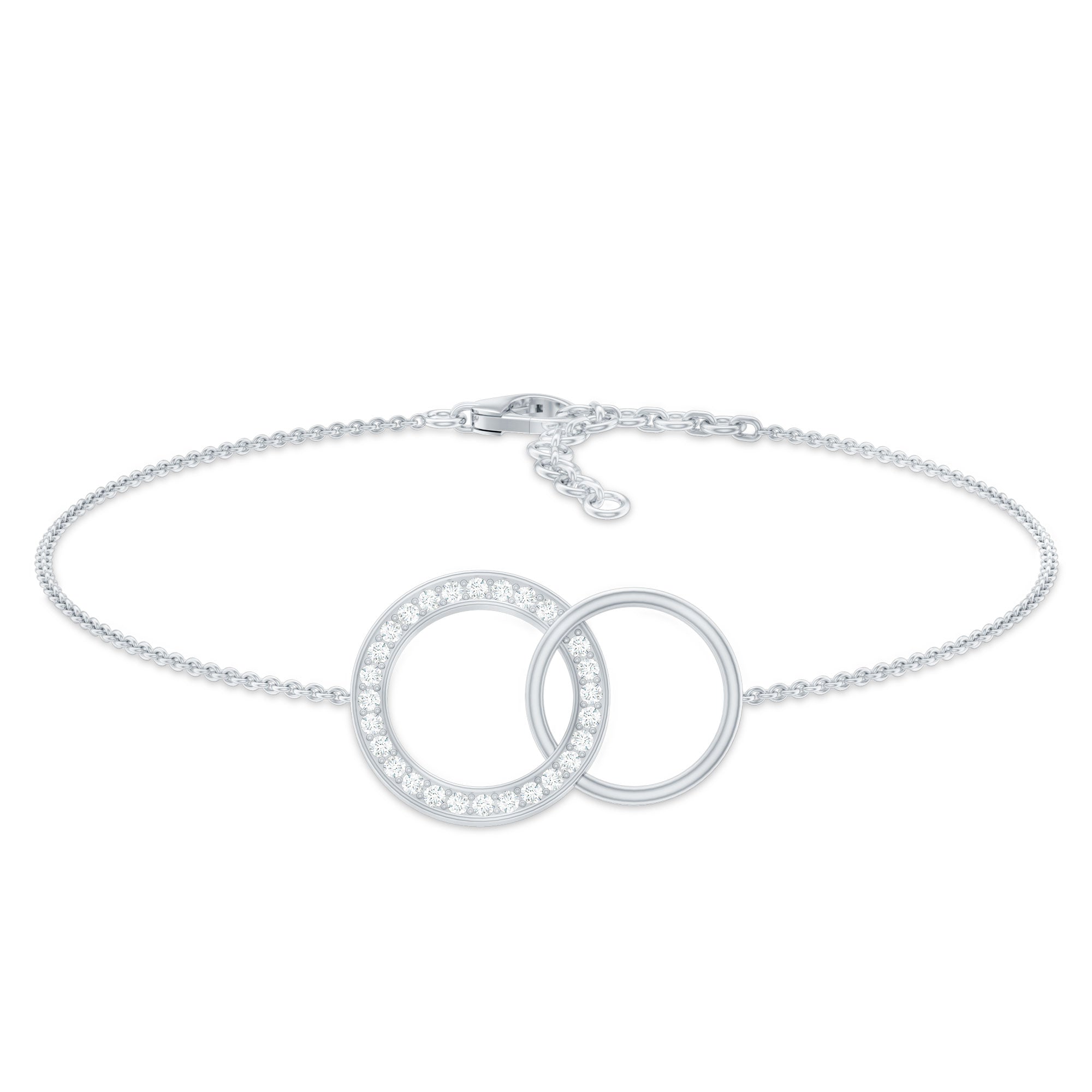 Diamond Eternity Chain Bracelet For Women Natural - ( HI-SI ) - Rosec Jewels
