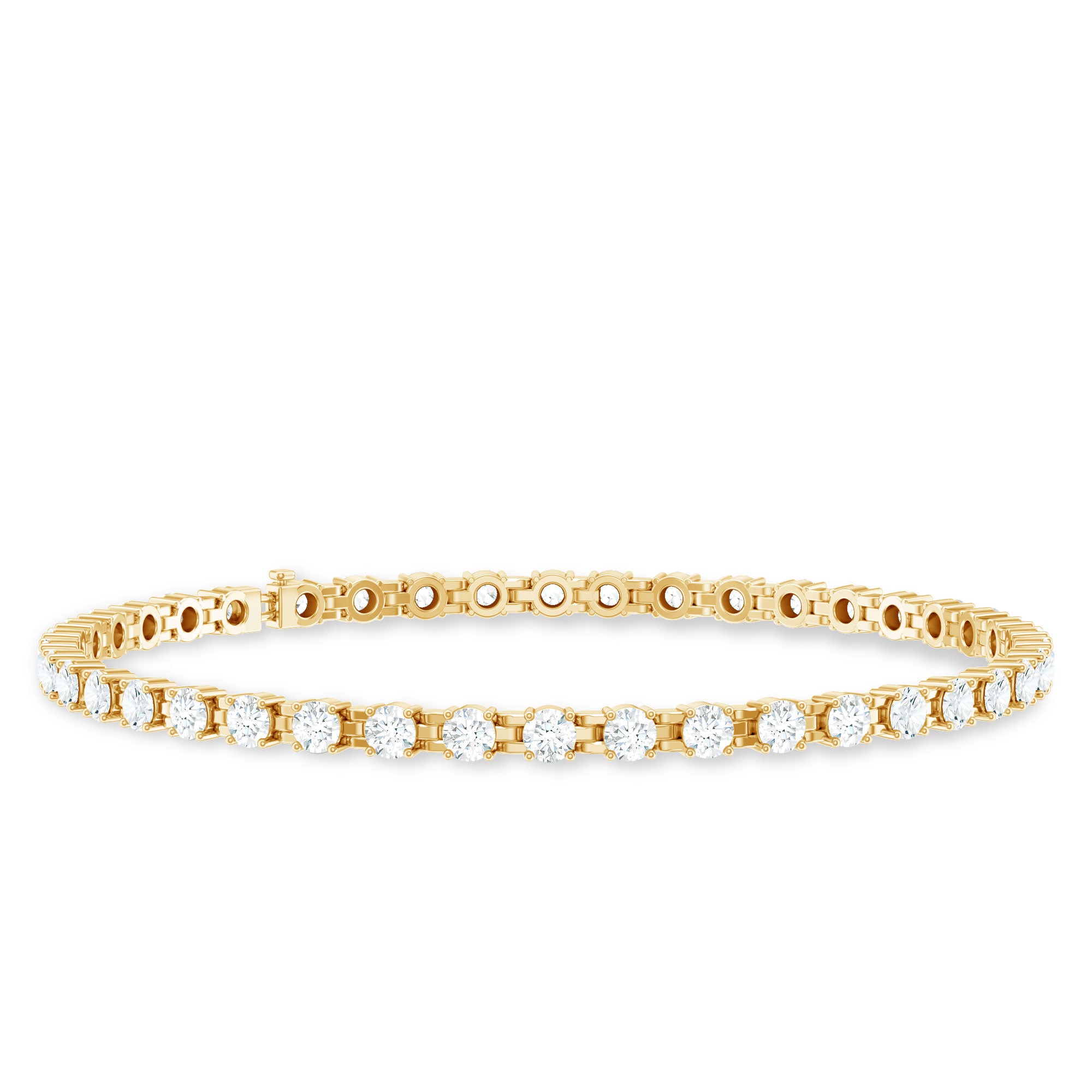 Round Shape Cubic Zirconia Tennis Bracelet AAAA - Rosec Jewels