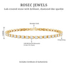 Certified Moissanite Eternity Tennis Bracelet for Women D-VS1 - Rosec Jewels