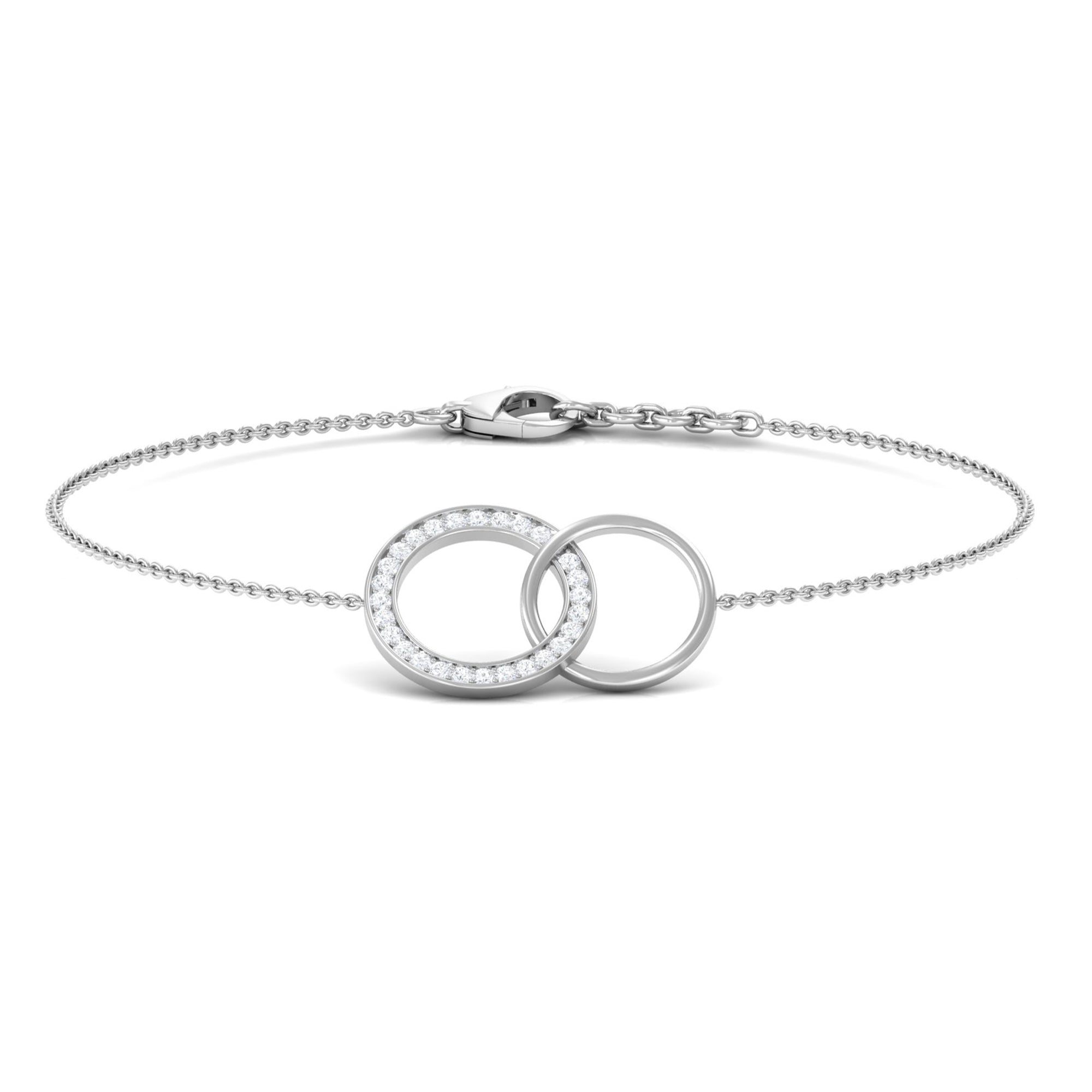 Diamond Eternity Chain Bracelet For Women Lab - ( EF-VS ) - Rosec Jewels