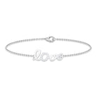 Rosec Jewels-Surface Prong Set Diamond Love Chain Bracelet