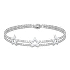 Rosec Jewels-Certified Diamond Star Double Chain Bracelet